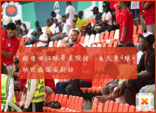 租借回归球员表现榜：高天意4球4助攻成国安新核
